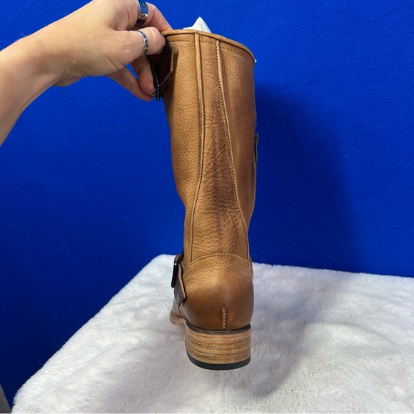 BNIB |•FREEBIRD🦅BY STEVEN•| RIP Brown Leather Moto Boots - Picture 5 of 11